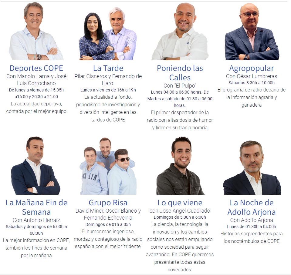 Cope Sevilla Programacion tarde